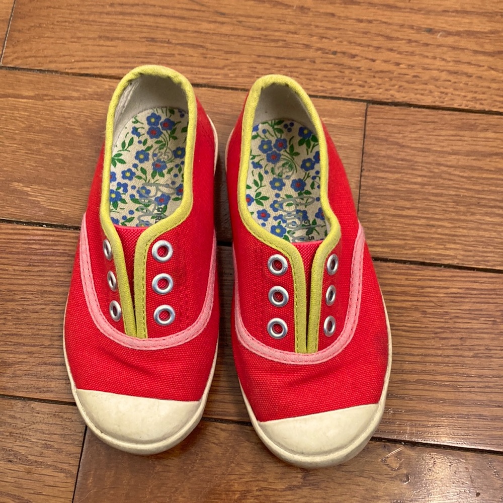 Mini Boden canvas slip on sneakers